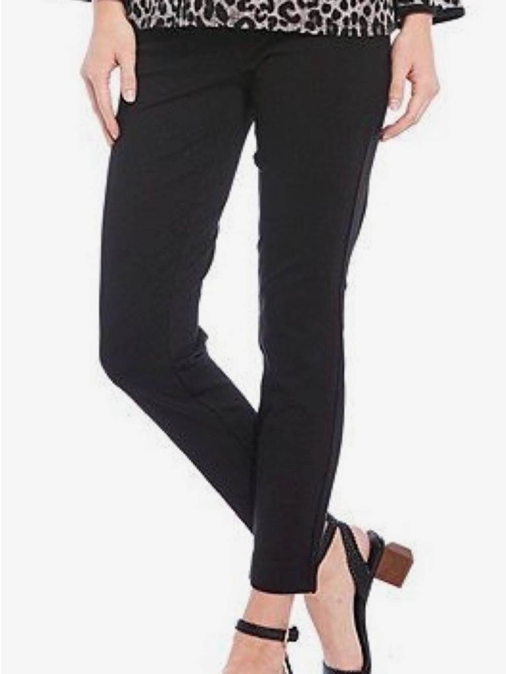 NWOT Michael Kors Black Slim Ponte Ankle Pants sz S